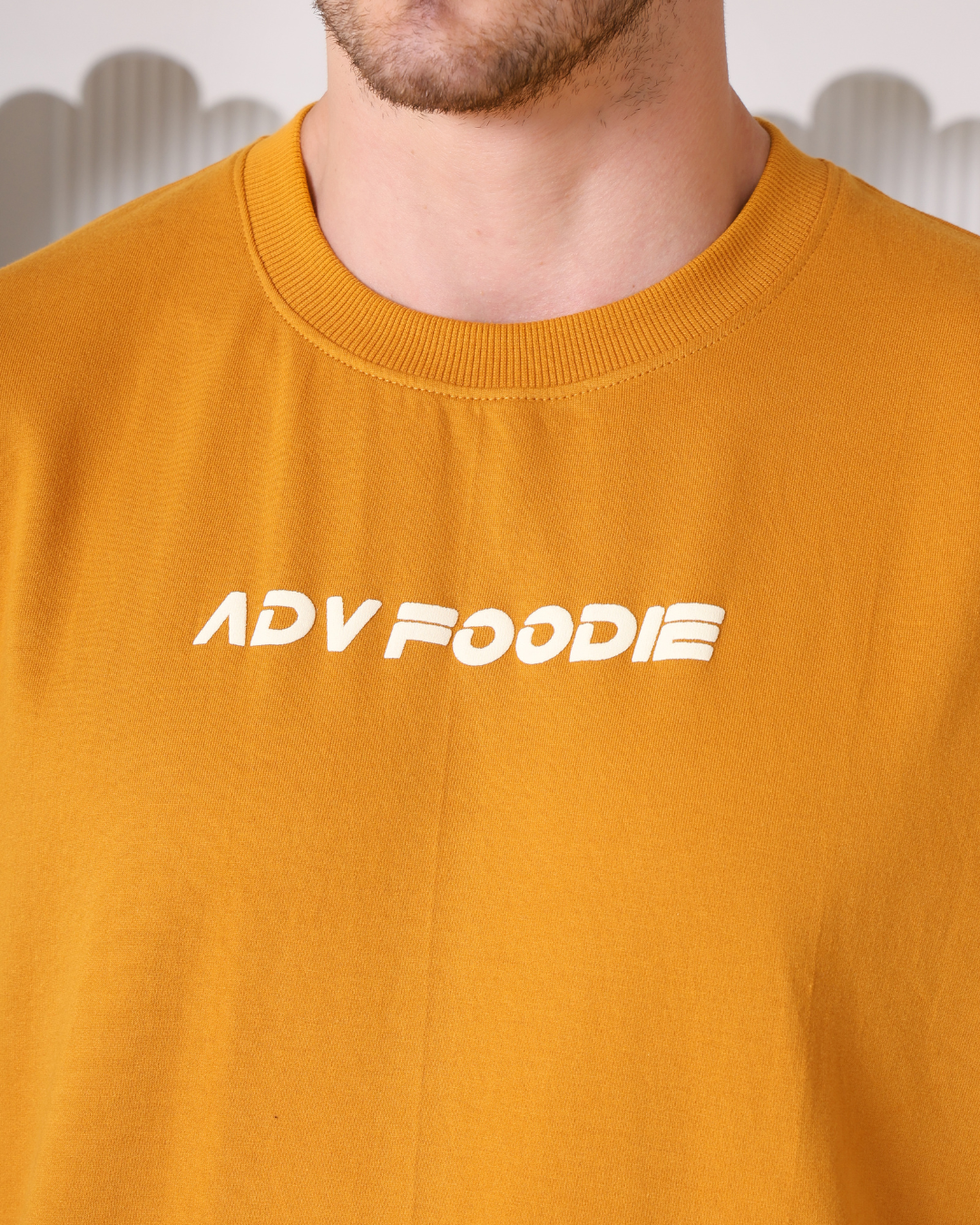 ADV Foodie Explore Mustard Graphic Oversized T shirt - Premium